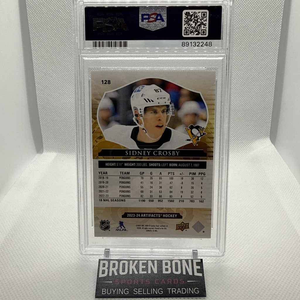 Sidney Crosby 2023 Artifacts Light Blue Steel /85 PSA 9 Penguins