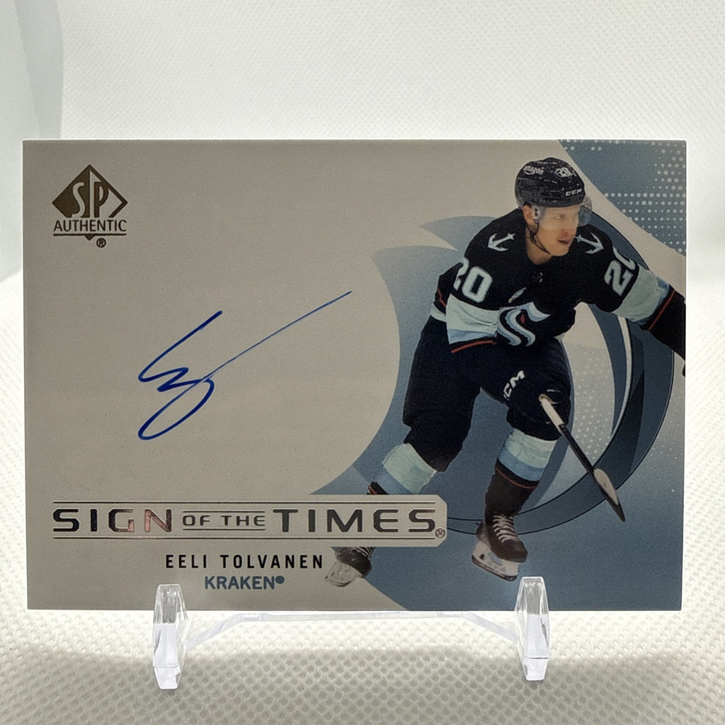 Eeli Tolvanen 2024-25 SP Authentic Sign of the Times Auto Seatlle Kraken