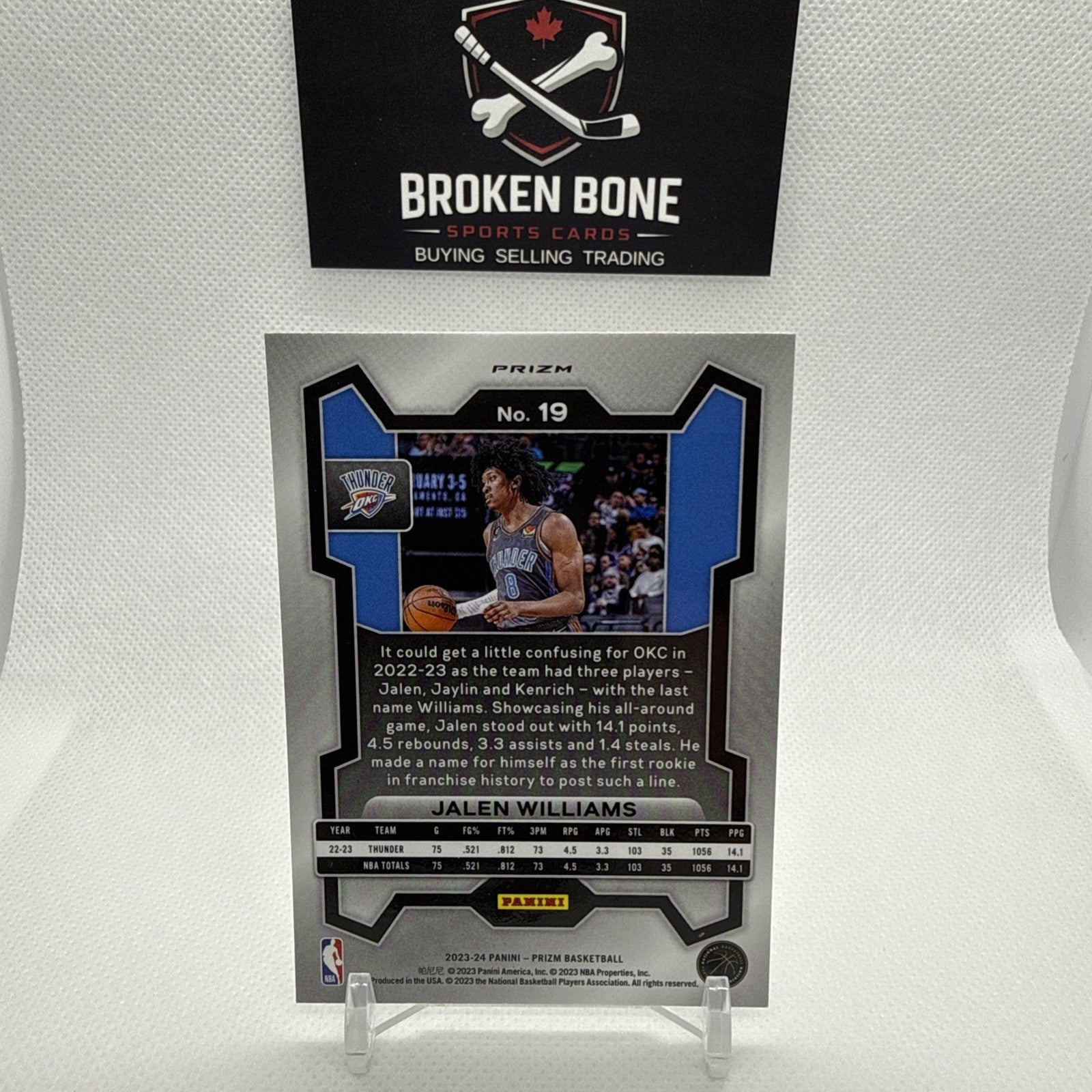 Jalen Williams 2023-24 Panini Prizm Silver Prizm #19 Thunder