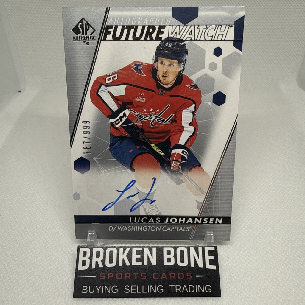 Lucas Johansen 2022-23 SP Authentic Future Watch Auto /999 Washington Capitals