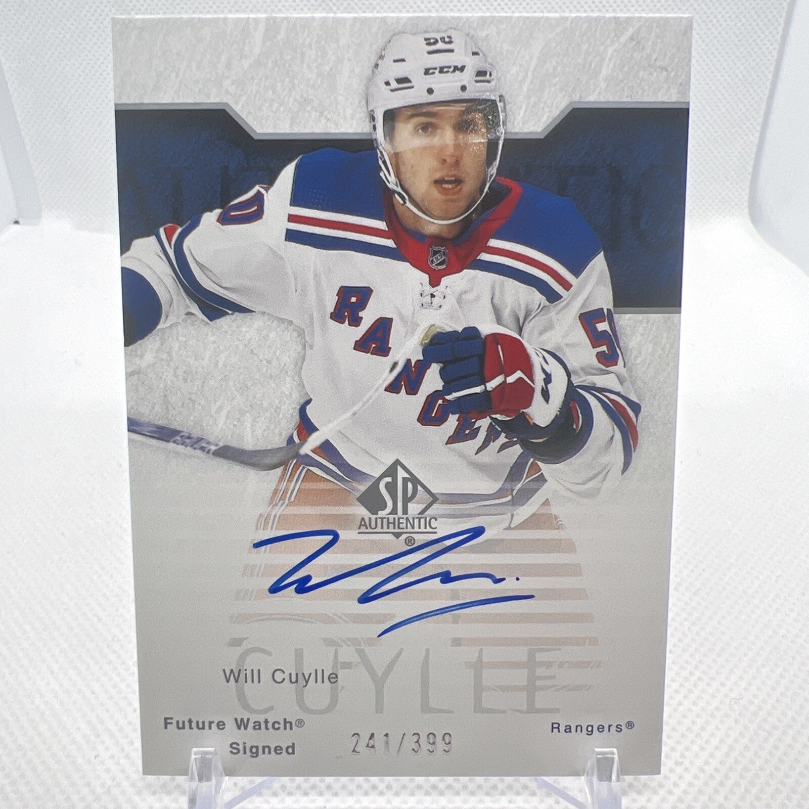 Will Cuylle 2023-24 SP Authentic Future Watch Auto Retro /399 New York Rangers