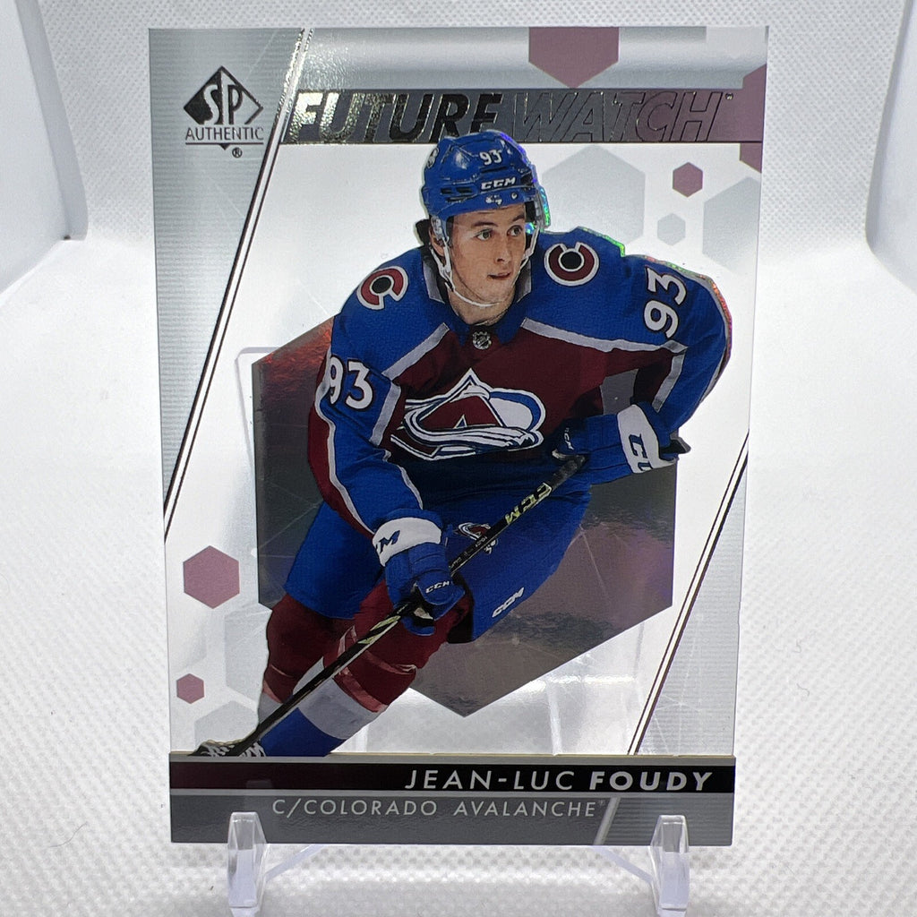 Jean-Luc Foudy 2022-23 SP Authentic Acetate Future Watch SSP Colorado Avalanche