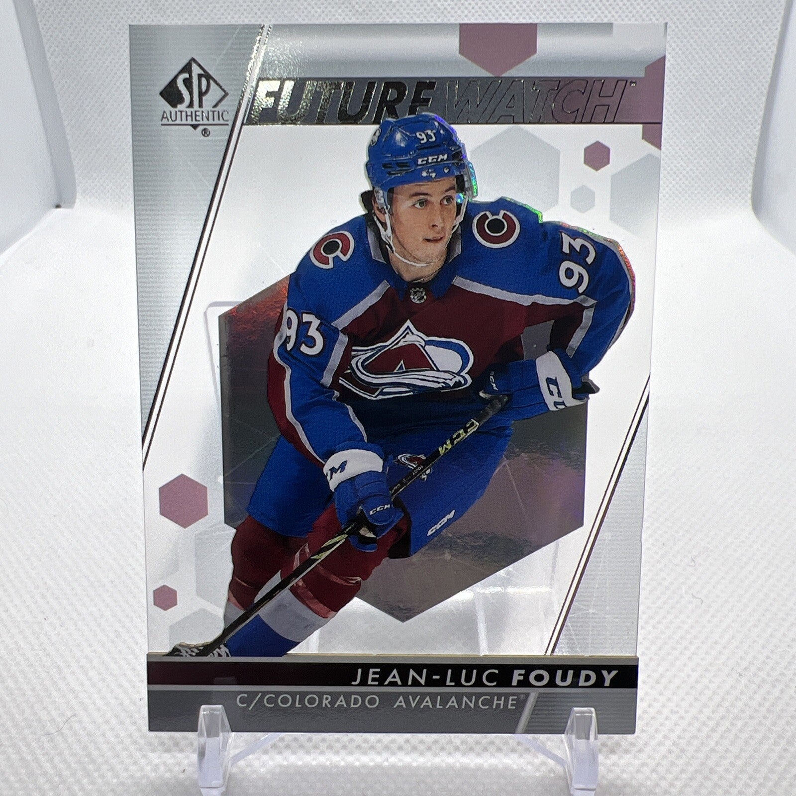 Jean-Luc Foudy 2022-23 SP Authentic Acetate Future Watch SSP Colorado Avalanche