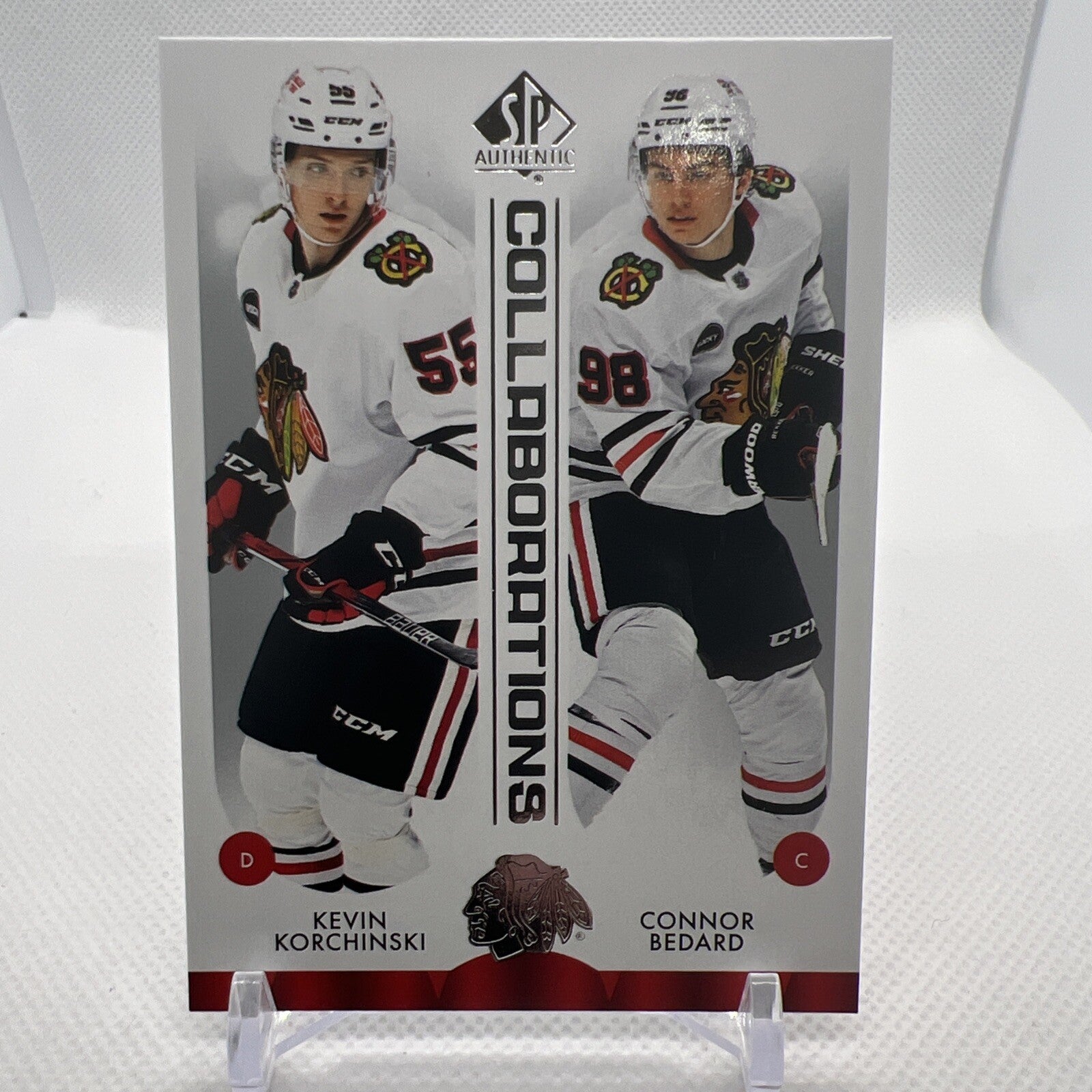 Connor Bedard Korchinski 2023-24 SP Authentic Collaborations Chicago Blackhawks