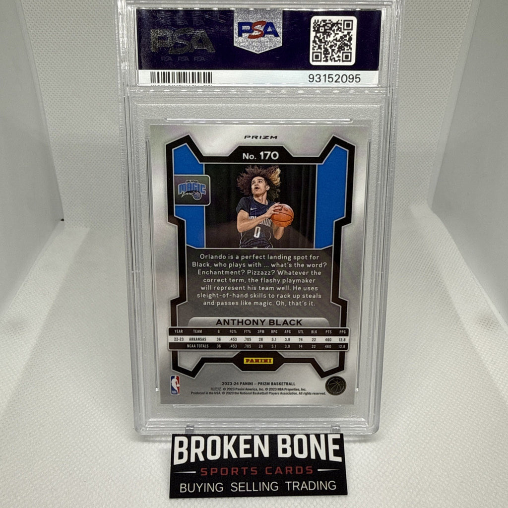 Anthony Black 2023 Panini Prizm Green Ice Rookie PSA 9 Orlando Magic
