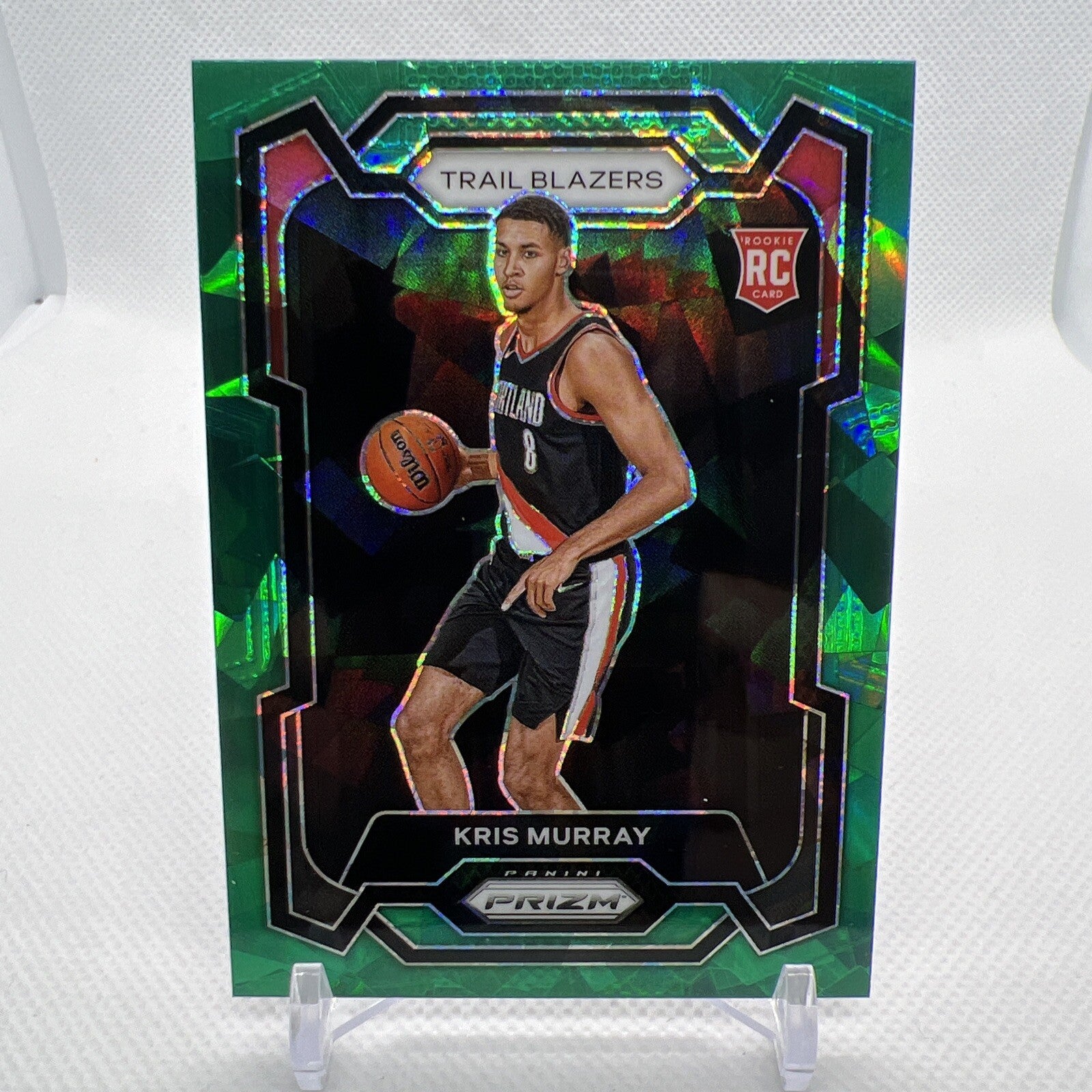 Kris Murray 2023-24 Panini Prizm Green Ice Rookie RC Portland Trail Blazers
