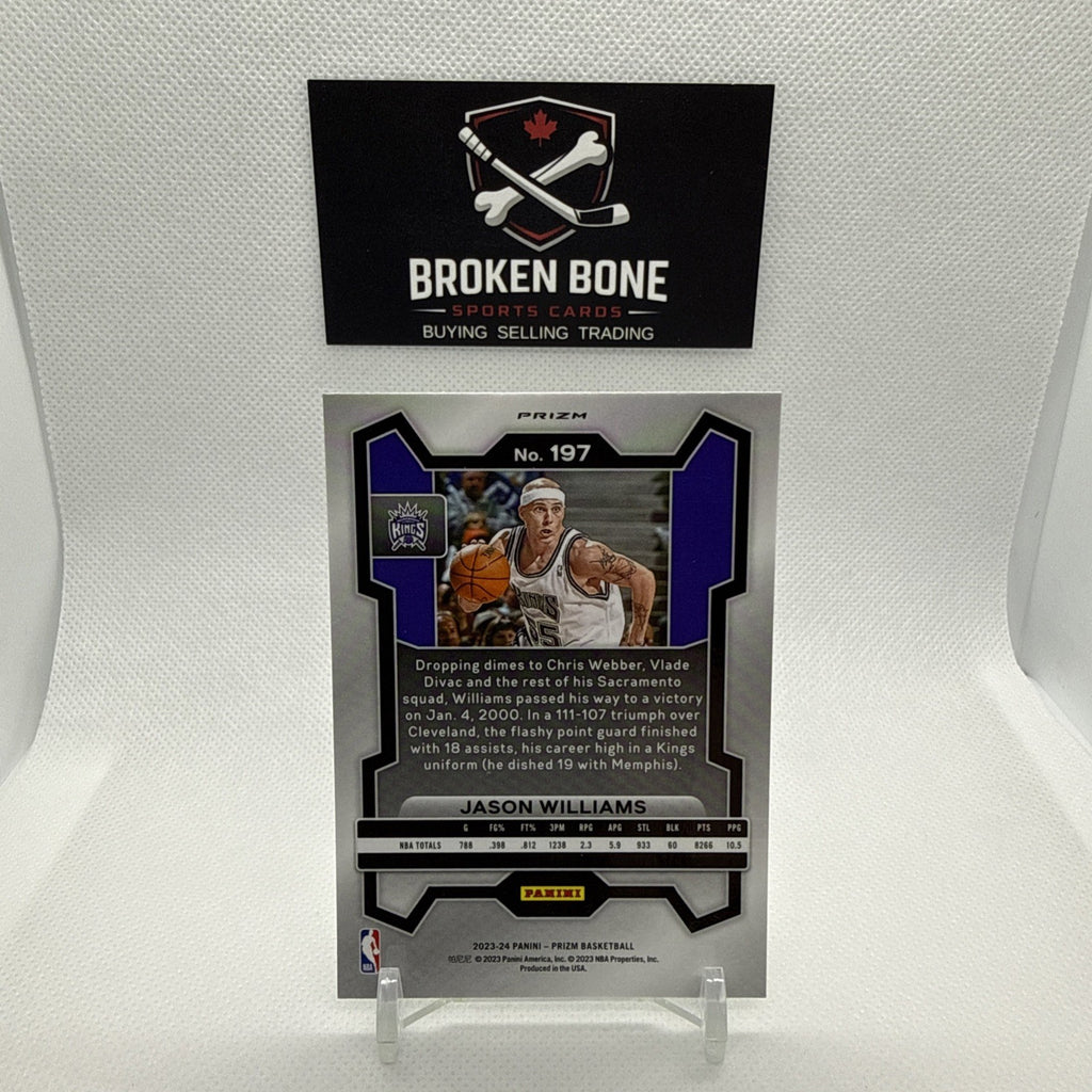 Jason Williams 2023-24 Panini Prizm Green Cracked Ice SSP #197 Kings