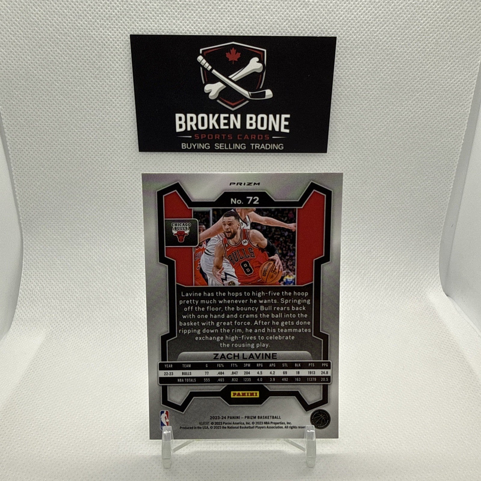 Zach Lavine 2023-24 Panini Prizm Green Cracked Ice SSP #72 Bulls
