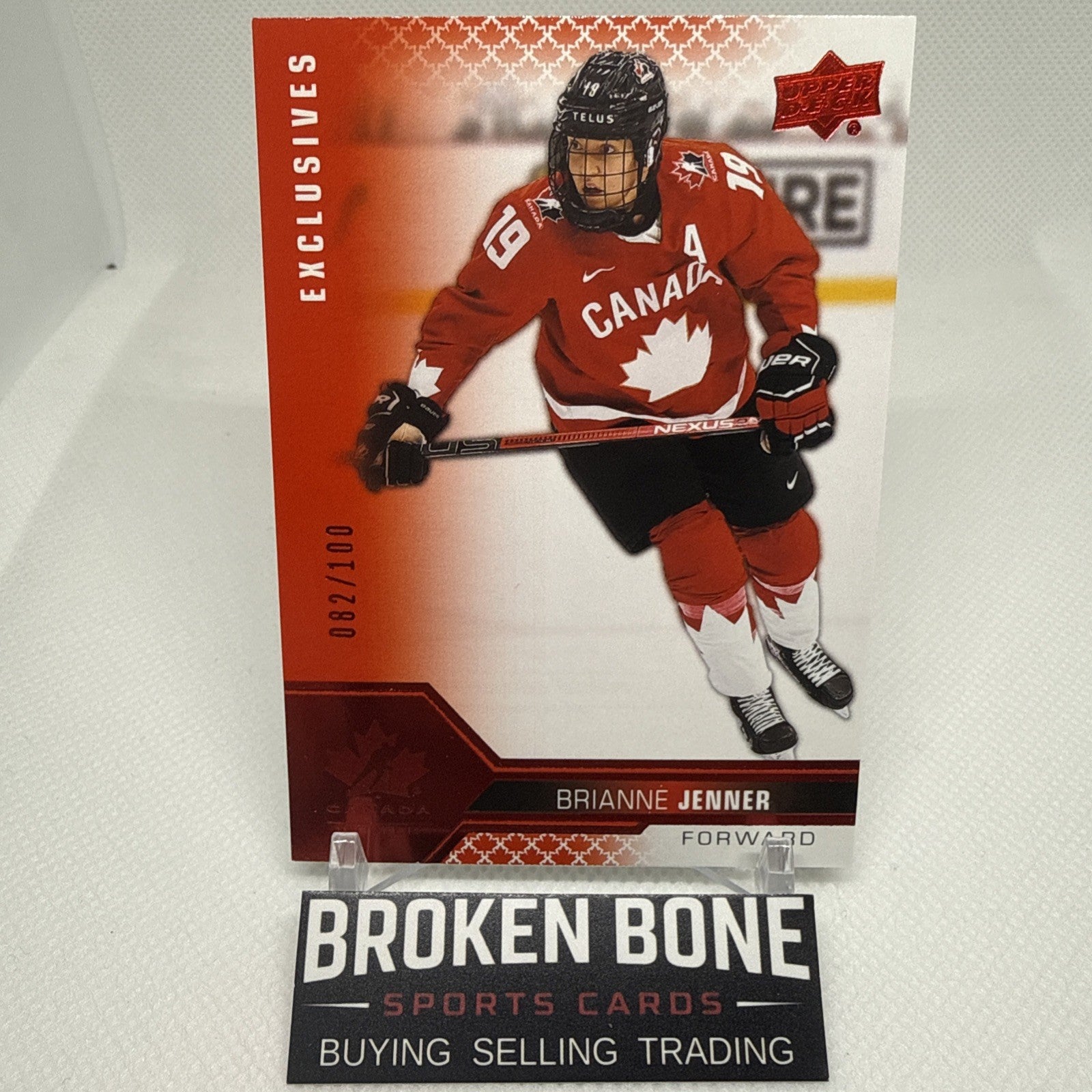 Brianne Jenner 2022 Team Canada Juniors UD Exclusives /100 PWHL