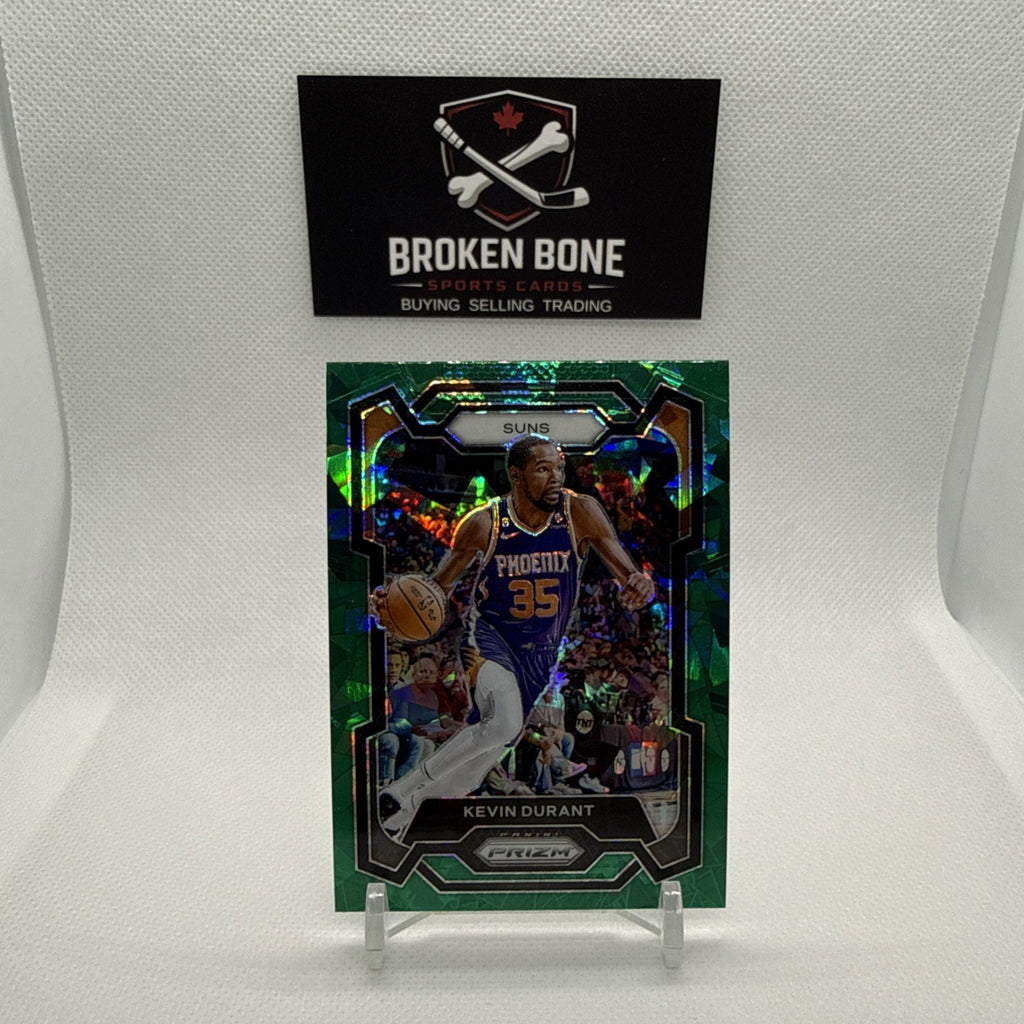 Kevin Durant 2023-24 Panini Prizm Green Cracked Ice SSP #5 Suns