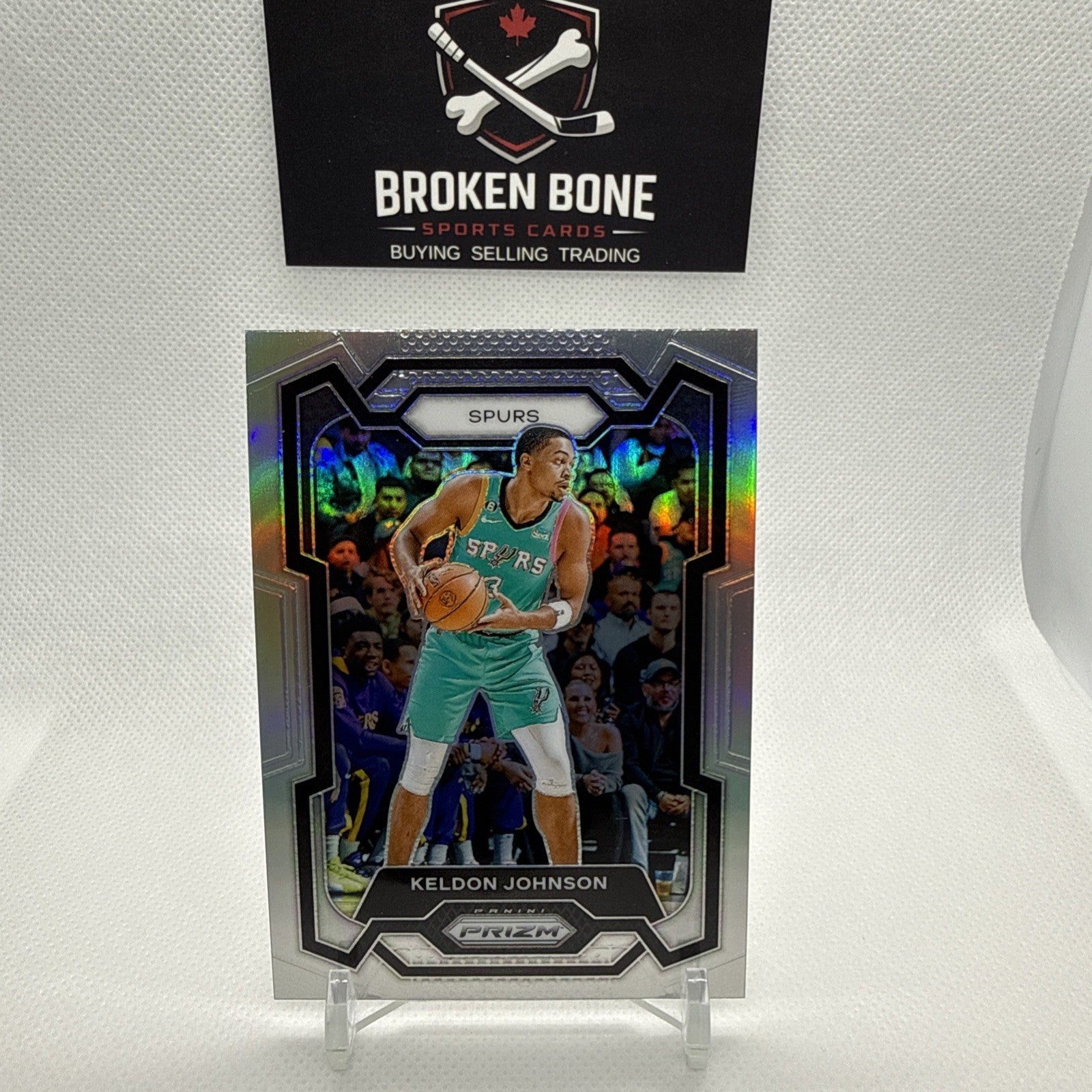 Keldon Johnson 2023-24 Panini Prizm Silver Prizm #82 Spurs