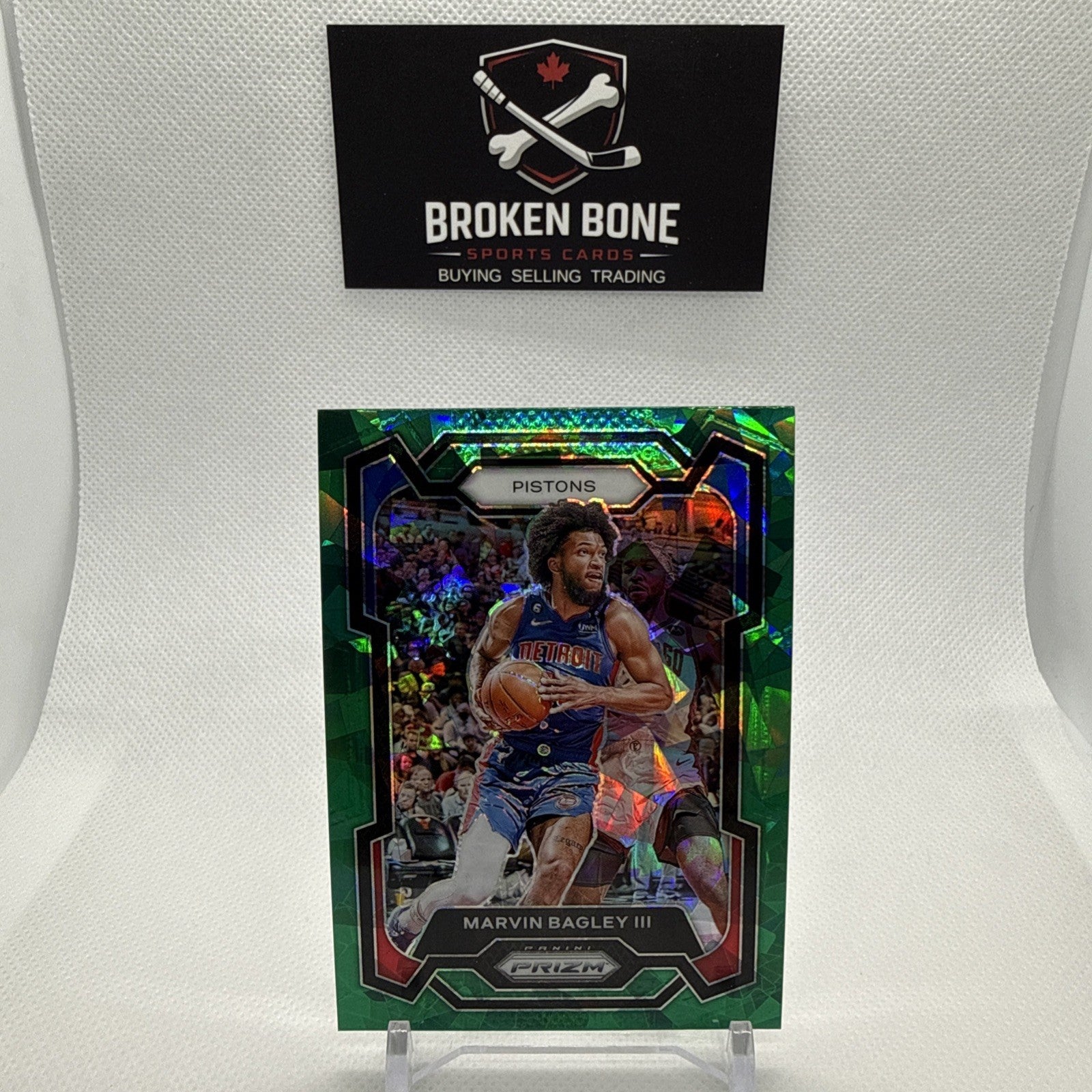 Marvin Bagley 2023-24 Panini Prizm Green Cracked Ice SSP #234 Pistons