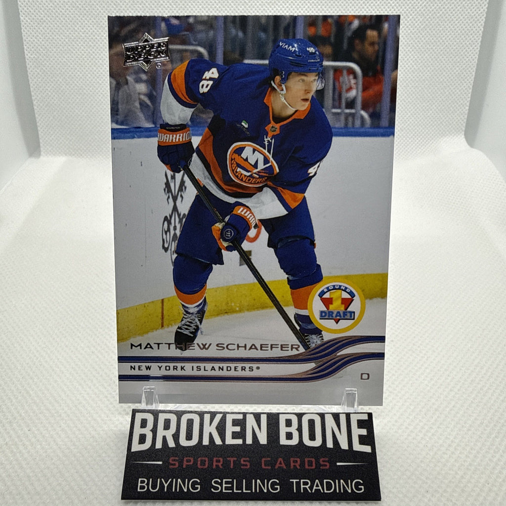 Matthew Schaefer 2025-26 Upper Deck 1st Round Draft Rookie New York Islanders