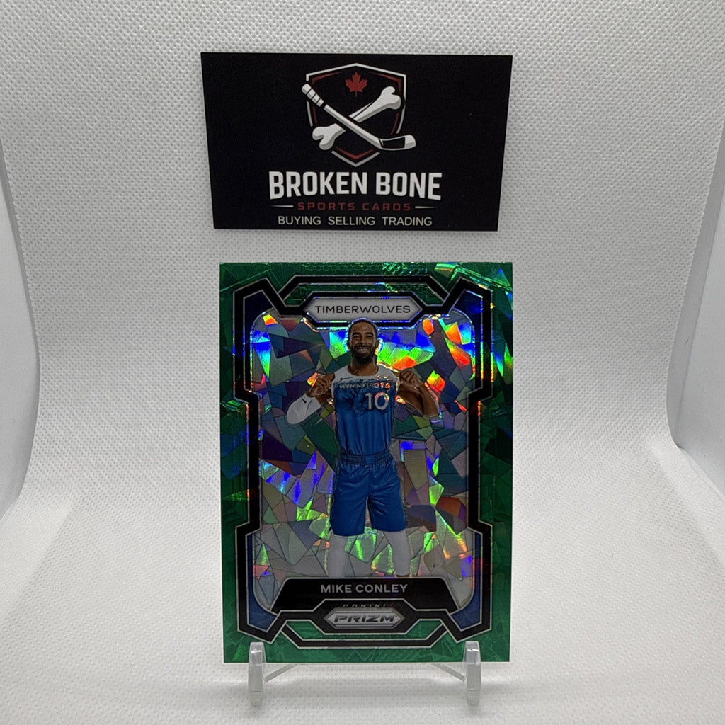 Mike Conley 2023-24 Panini Prizm Green Cracked Ice SSP #57 Timberwolves