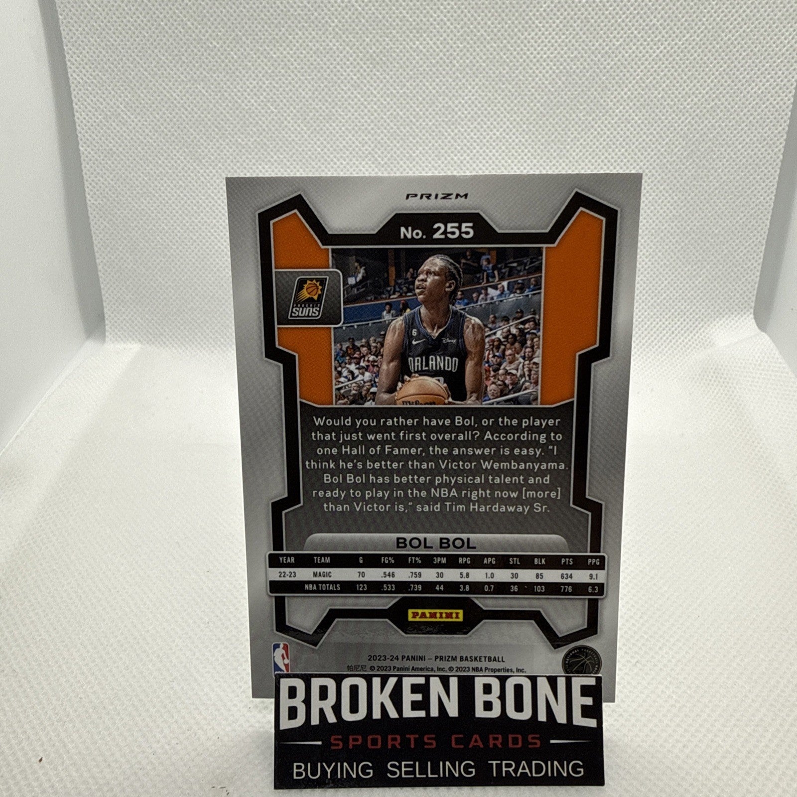 Bol Bol 2023-24 Panini Prizm Green Cracked Ice SSP #255 Suns