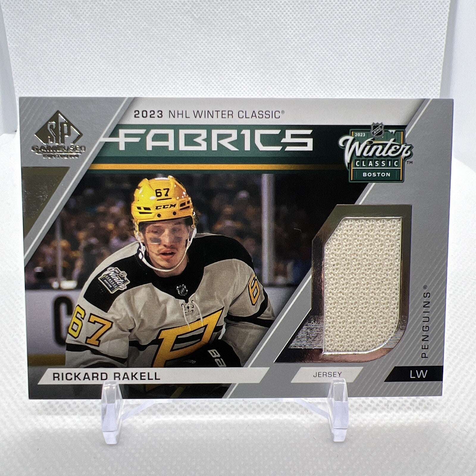 Rickard Rakell 2023-24 SP Game Used Winter Classic Fabrics Pittsburgh Penguins