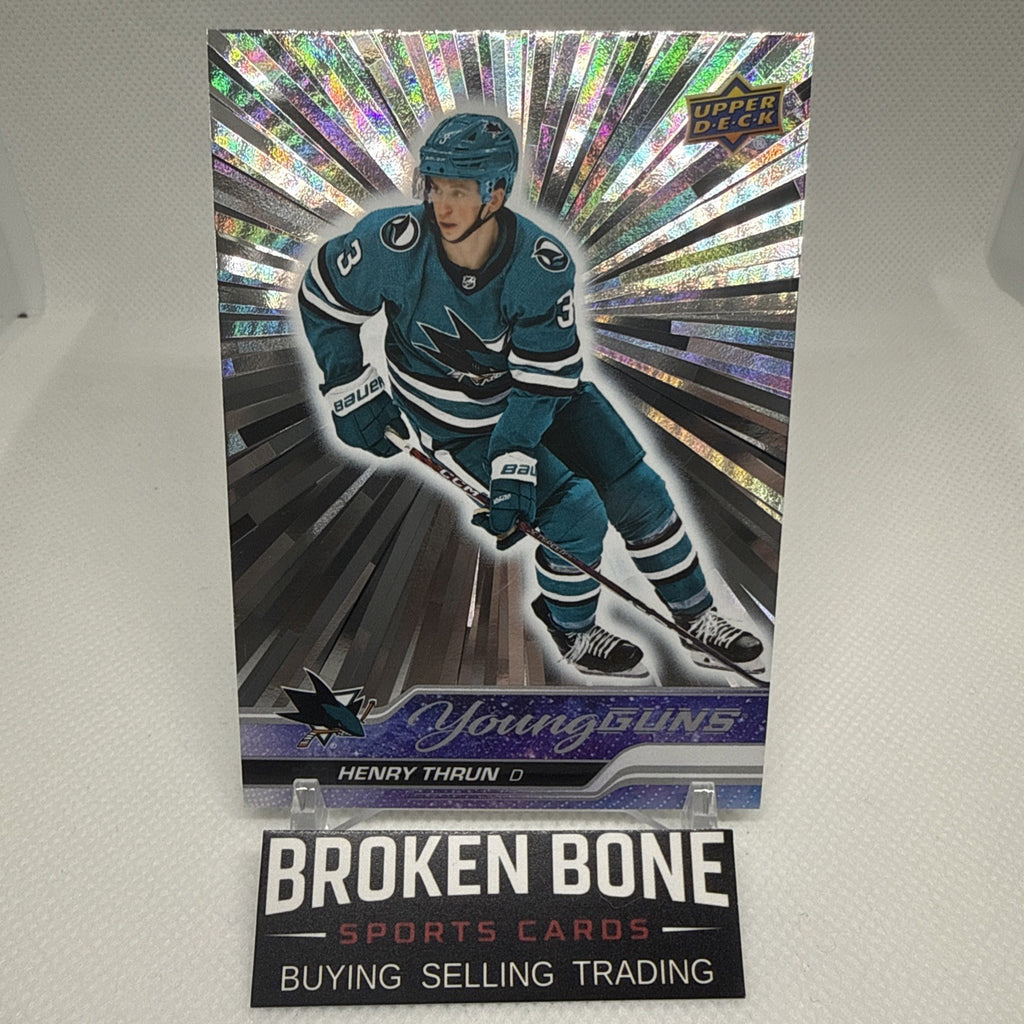 Henry Thrun 2023-24 Upper Deck Outburst Young Guns Rookie San Jose Sharks RC