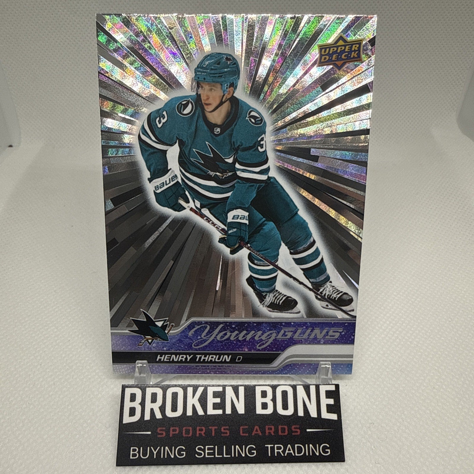 Henry Thrun 2023-24 Upper Deck Outburst Young Guns Rookie San Jose Sharks RC