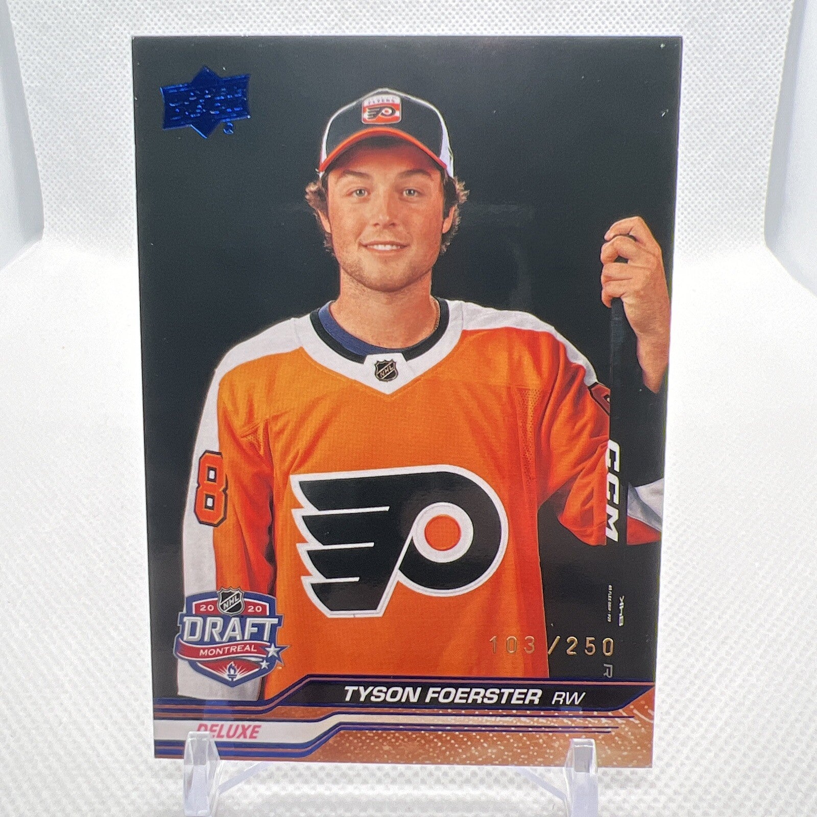 Tyson Foerster 2023-24 Upper Deck Draft Day Deluxe /250 Philadelphia Flyers