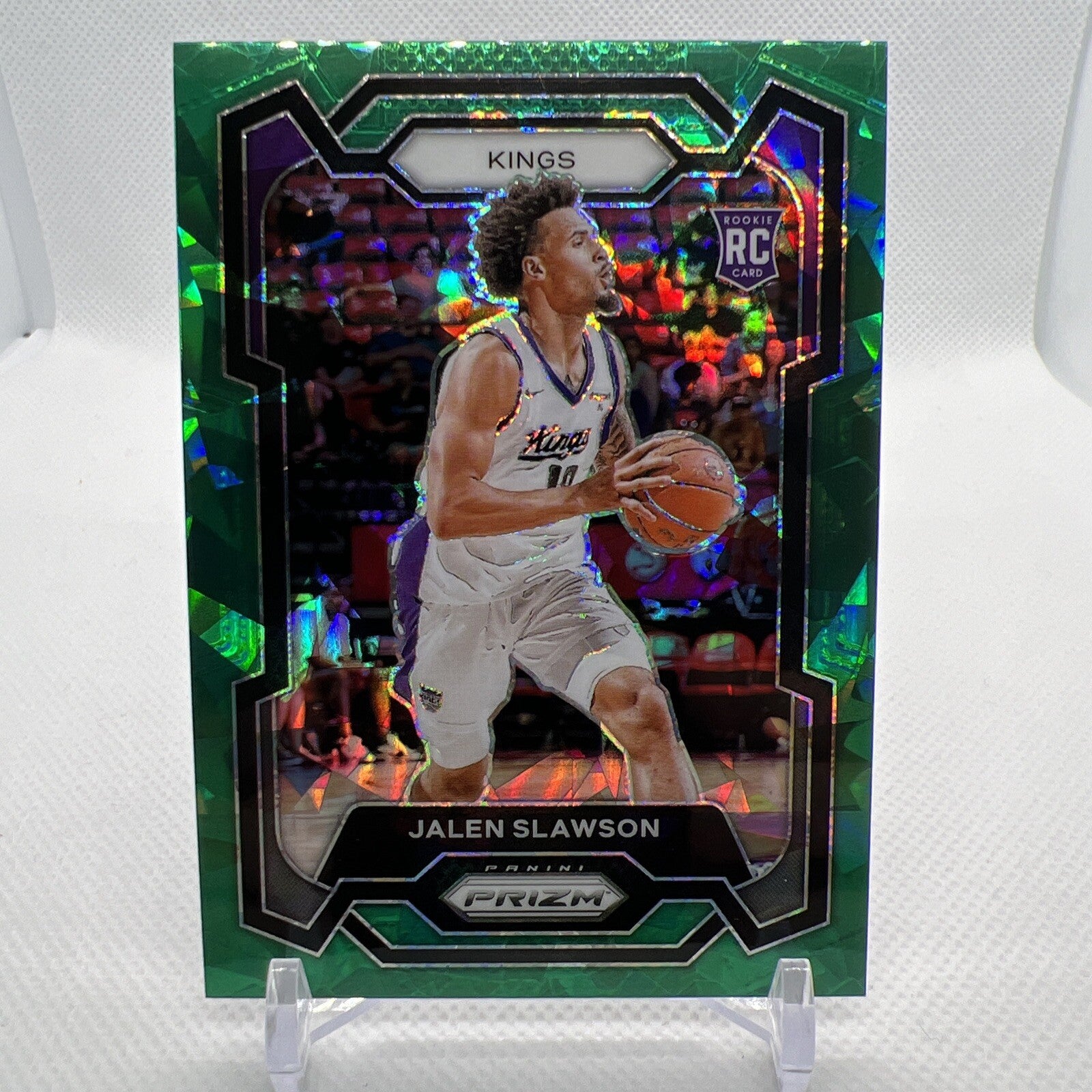 Jalen Slawson 2023-24 Panini Prizm Green Ice Rookie RC Sacremento Kings