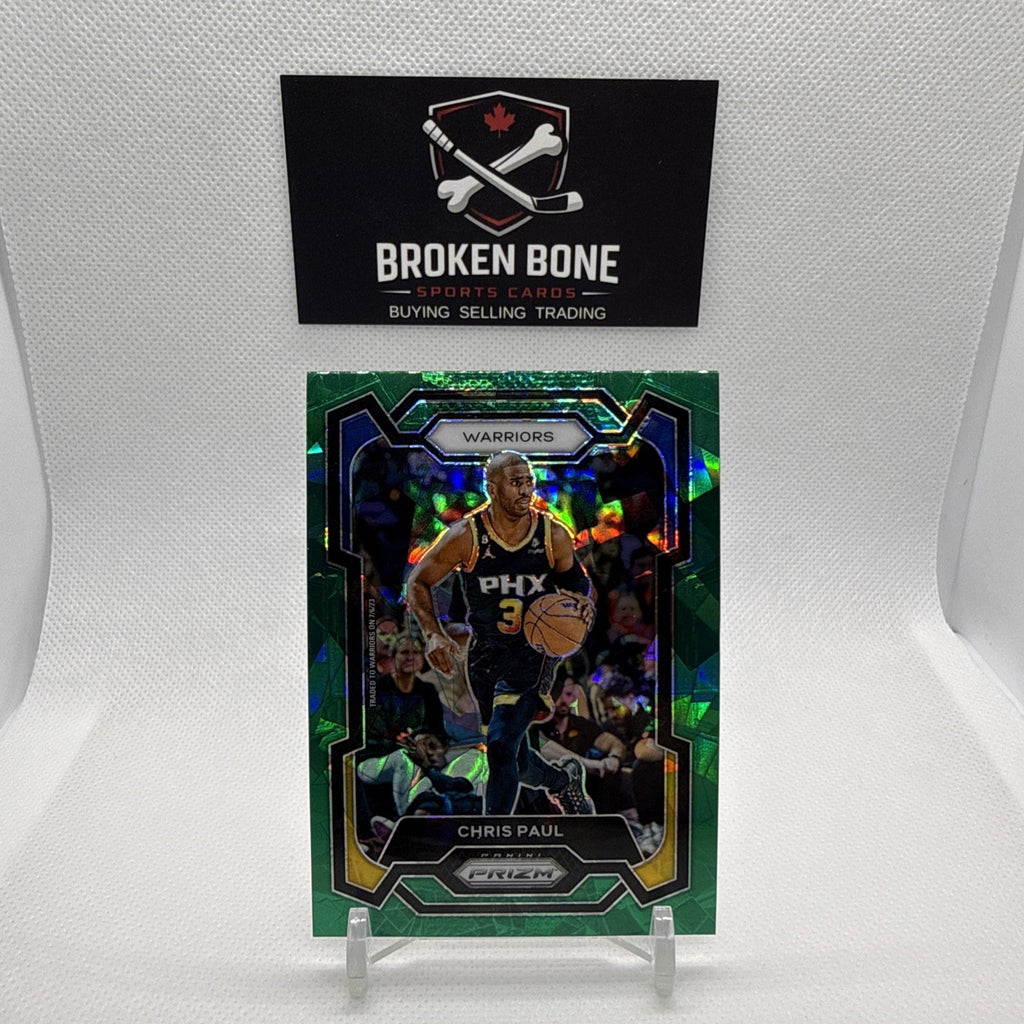 Chris Paul 2023-24 Panini Prizm Green Cracked Ice SSP #99 Warriors