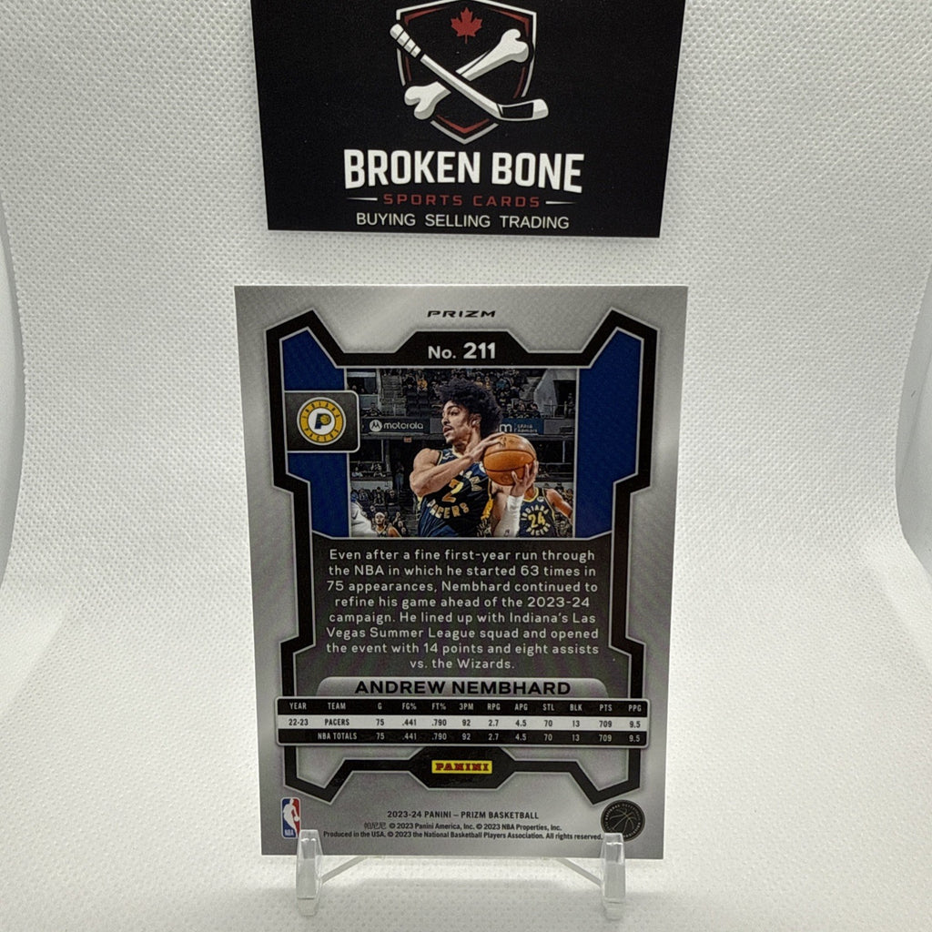 Andrew Nembhard 2023-24 Panini Prizm Silver Prizm #211 Pacers