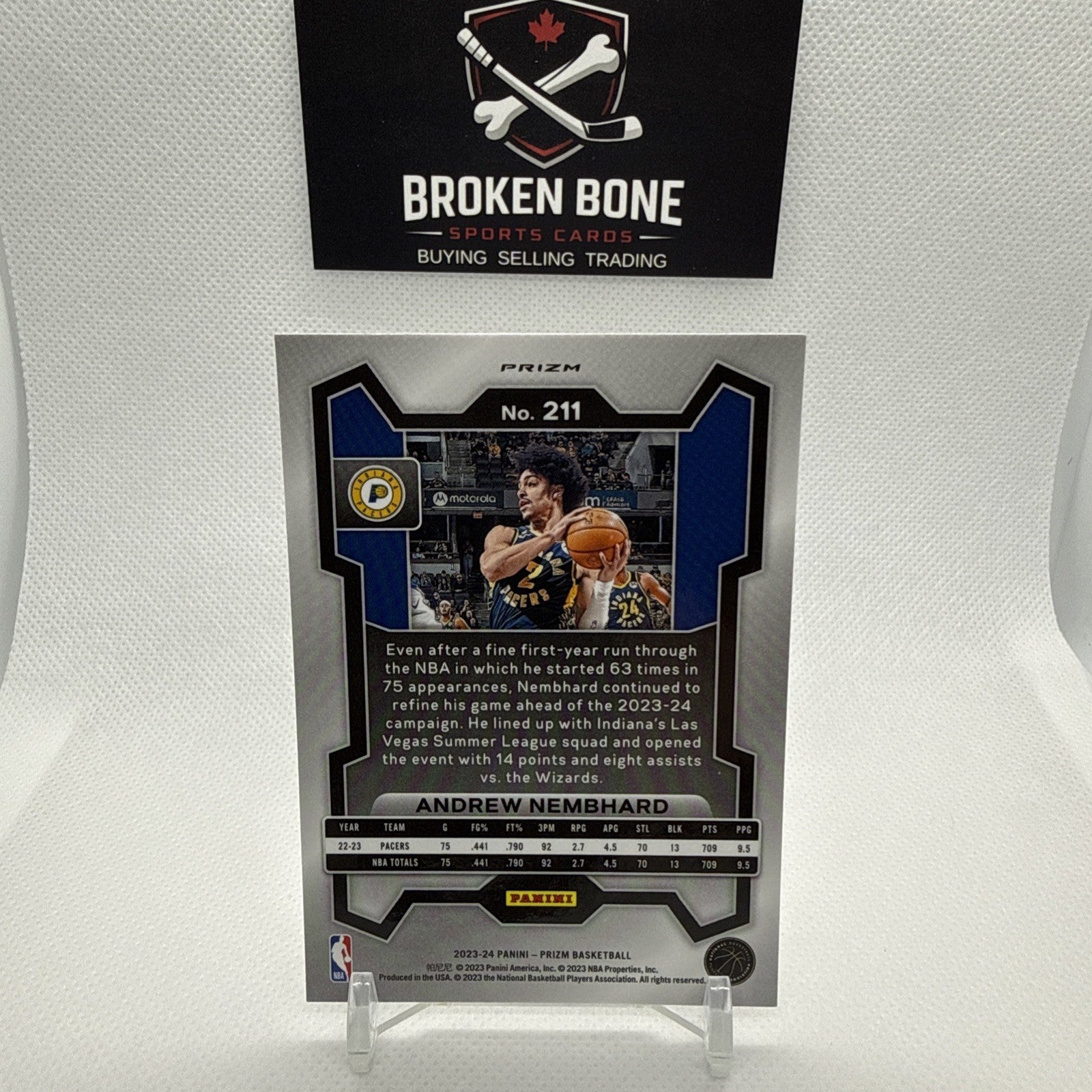 Andrew Nembhard 2023-24 Panini Prizm Silver Prizm #211 Pacers