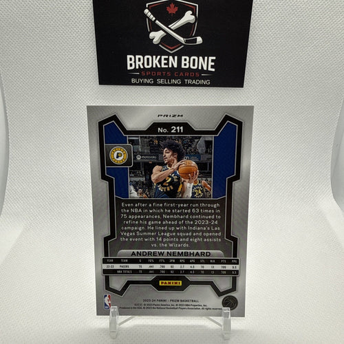 Andrew Nembhard 2023-24 Panini Prizm Silver Prizm #211 Pacers