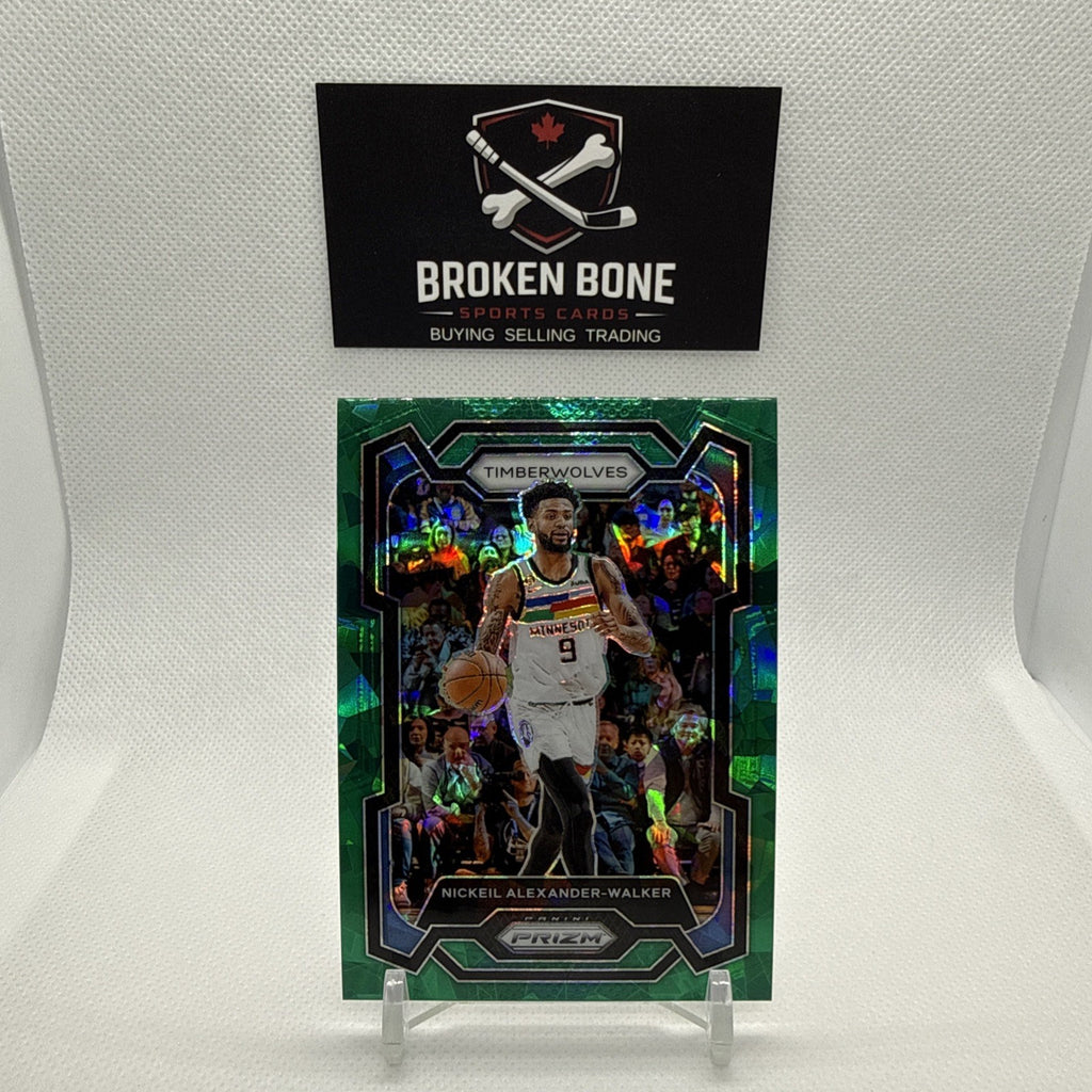 Nickeil Alexander-Walker 2023-24 Panini Prizm Green Cracked Ice SSP #218 Wolves