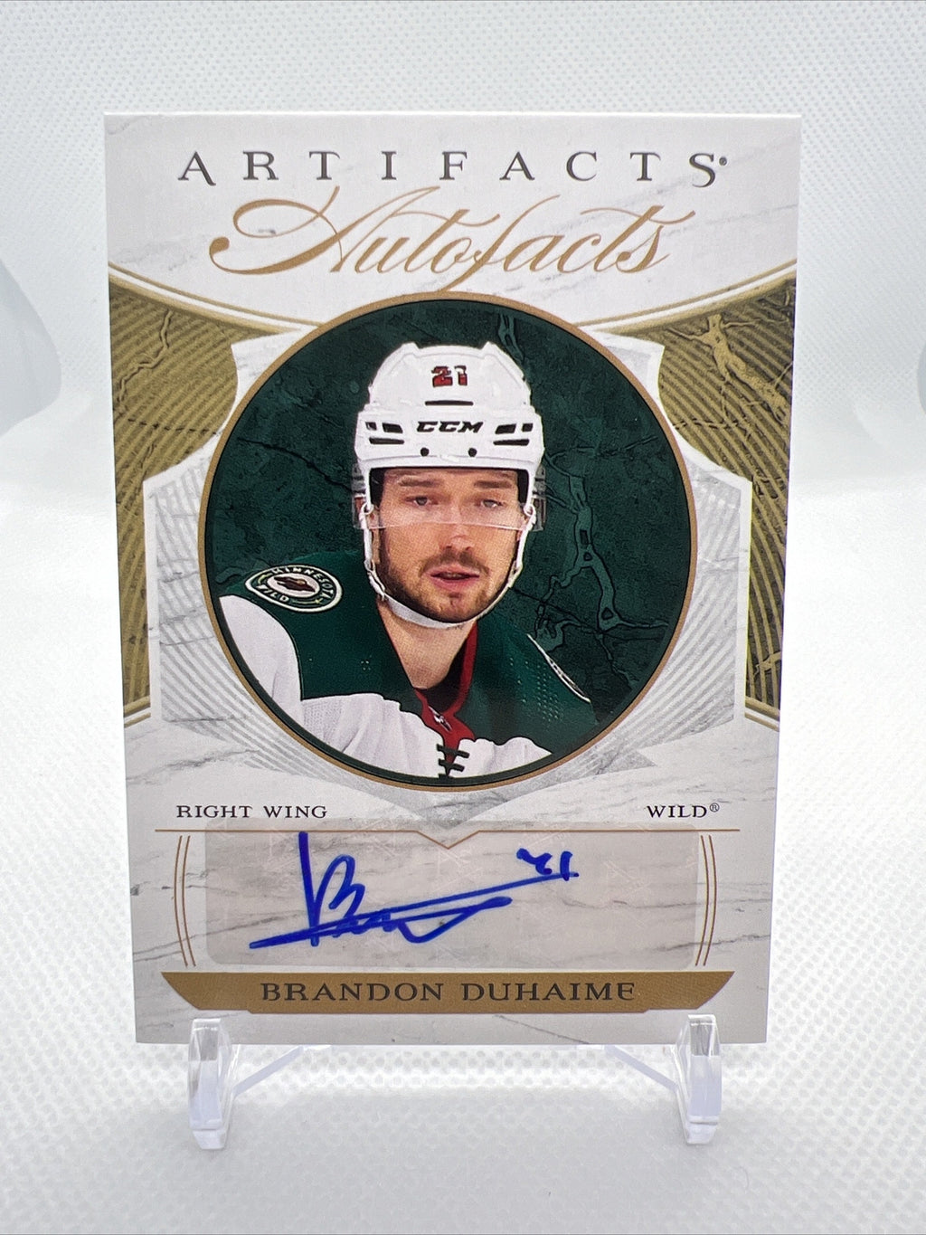Brandon Duhaime 2022-23 Upper Deck Artifacts Autofacts #AF-BD Minnesota Wild