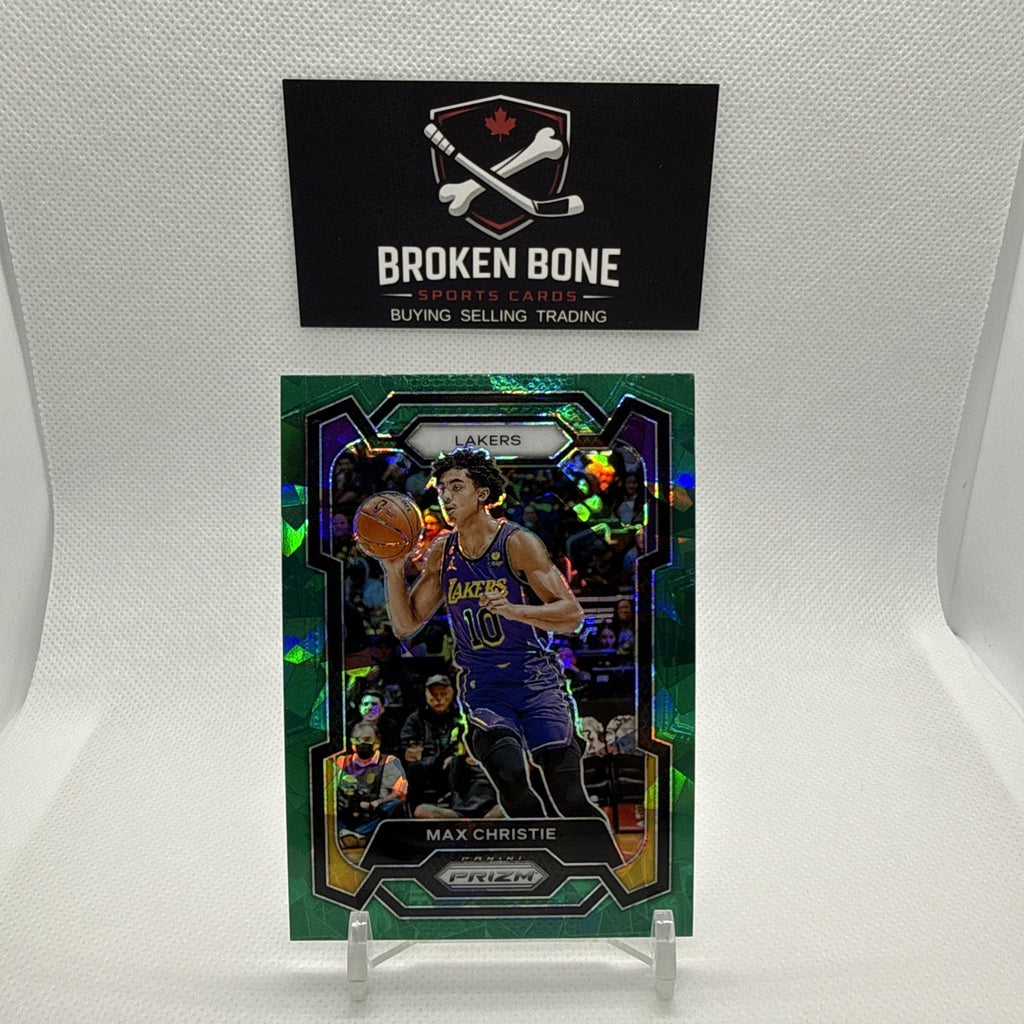 Max Christie 2023-24 Panini Prizm Green Cracked Ice SSP #123 Lakers