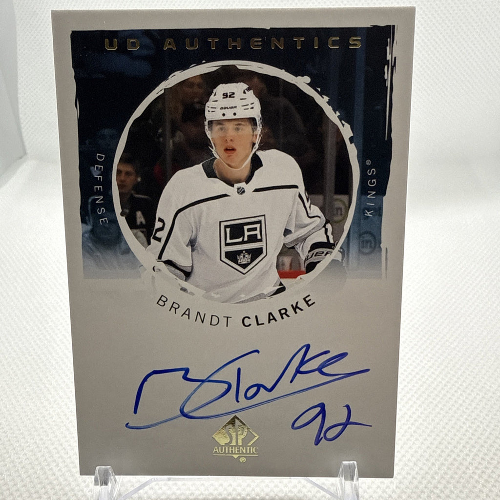 Brandt Clarke 2024-25 SP Authentic UD Authentics Auto Los Angeles Kings