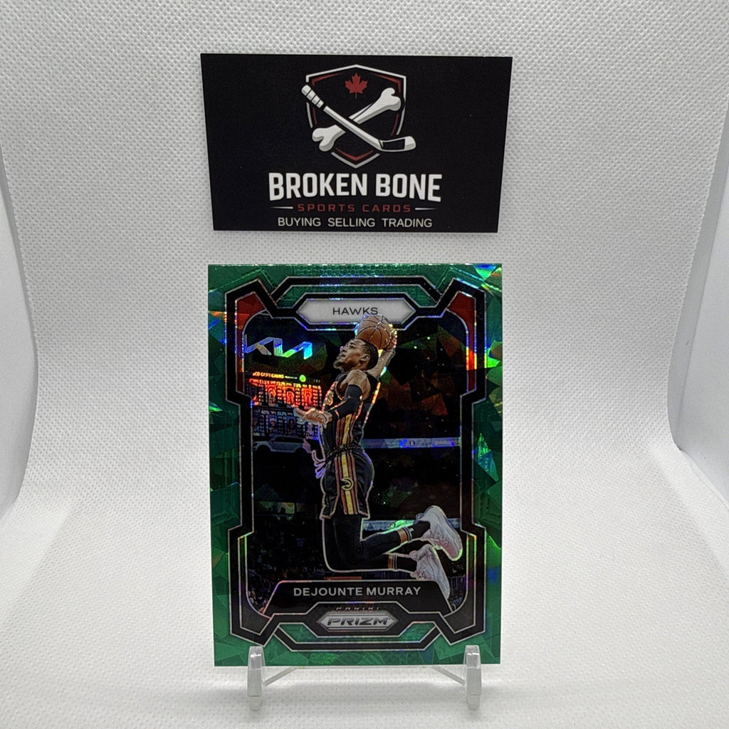 Dejounte Murray 2023-24 Panini Prizm Green Cracked Ice SSP #112 Hawks