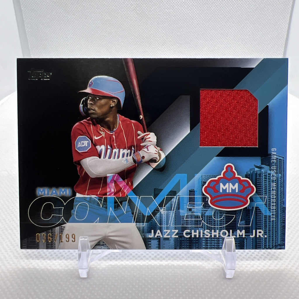 Jazz Chisholm Jr 2024 Topps Chrome City Connect Relic /199 Miami Marlins