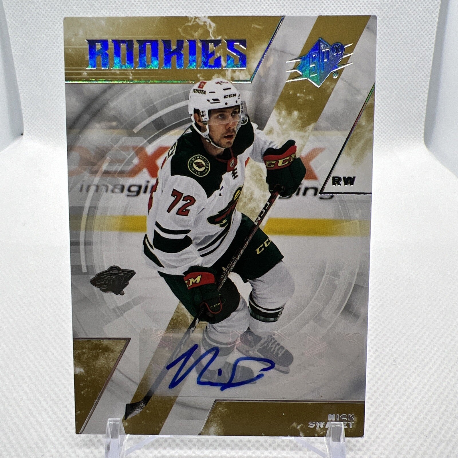 Nick Swaney 2023-24 SPx Rookie Autograph Minnesota Wild