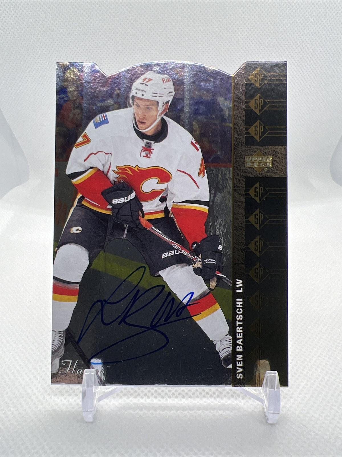 Sven Baertschi  2012-13 SP Authentic 1994-95 SP Retro Die Cut AUTO #SP6 Flames