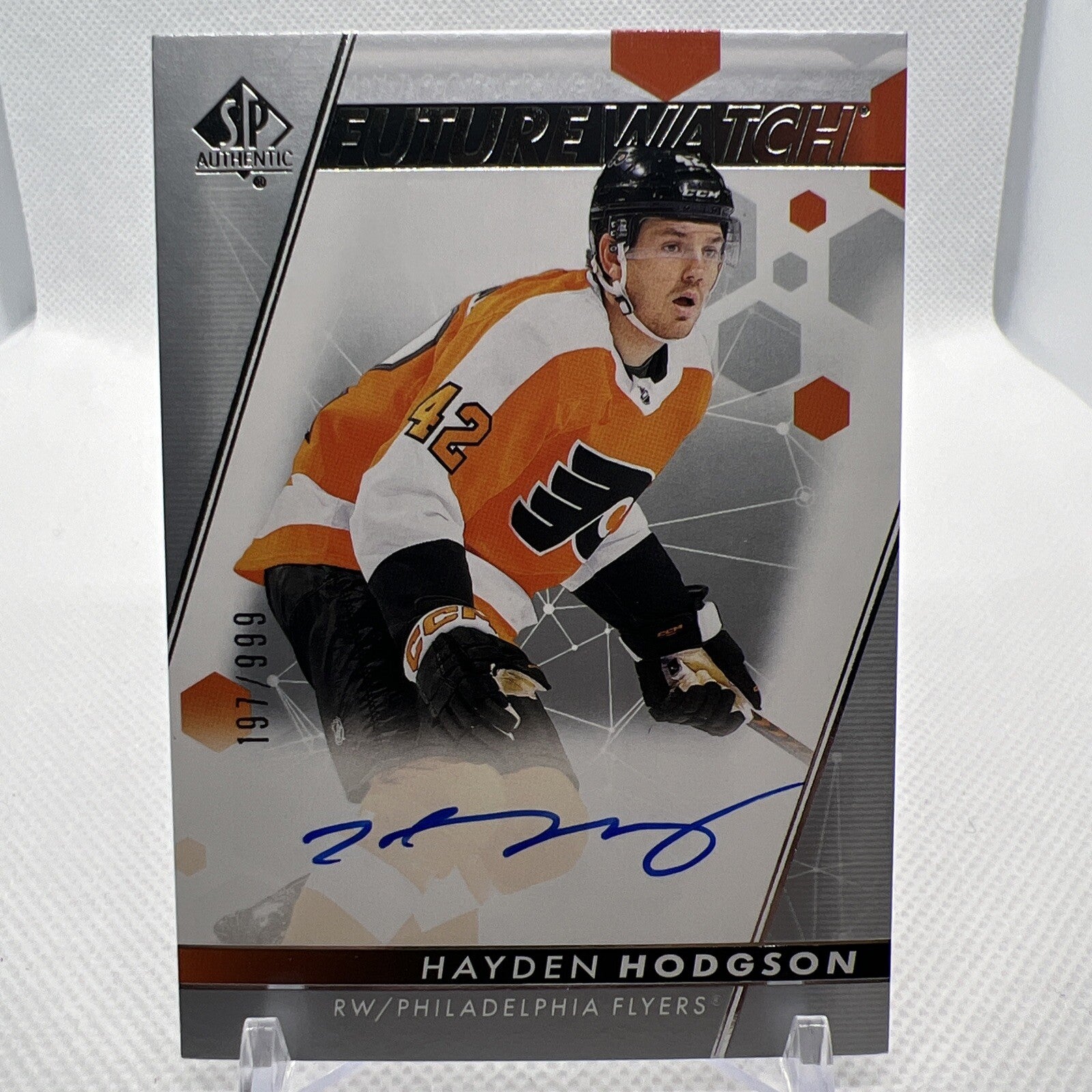 Hayden Hodgson 2022-23 SP Authentic Future Watch Auto Philadelphia Flyers