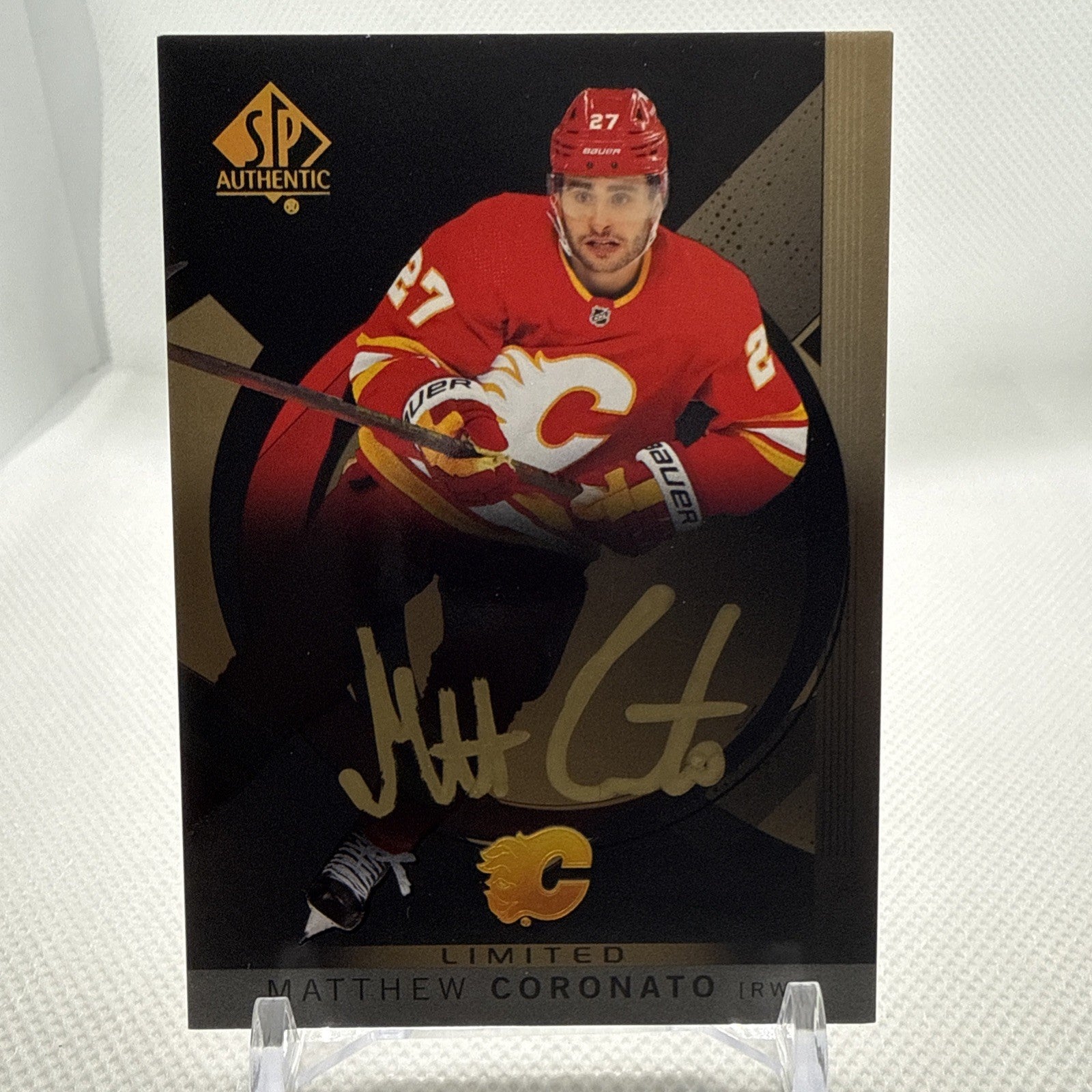 Matt Coronato 2024-25 SP Authentic Limited Black Auto SSP Calgary Flames