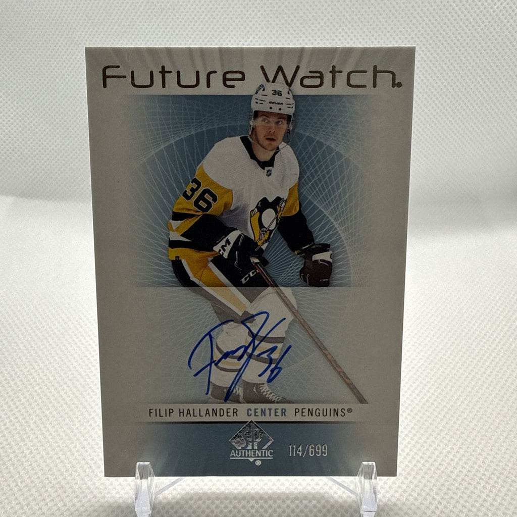 Filip Hallander 2022-23 SP Authentic Future Watch Auto Retro Pittsburgh Penguins