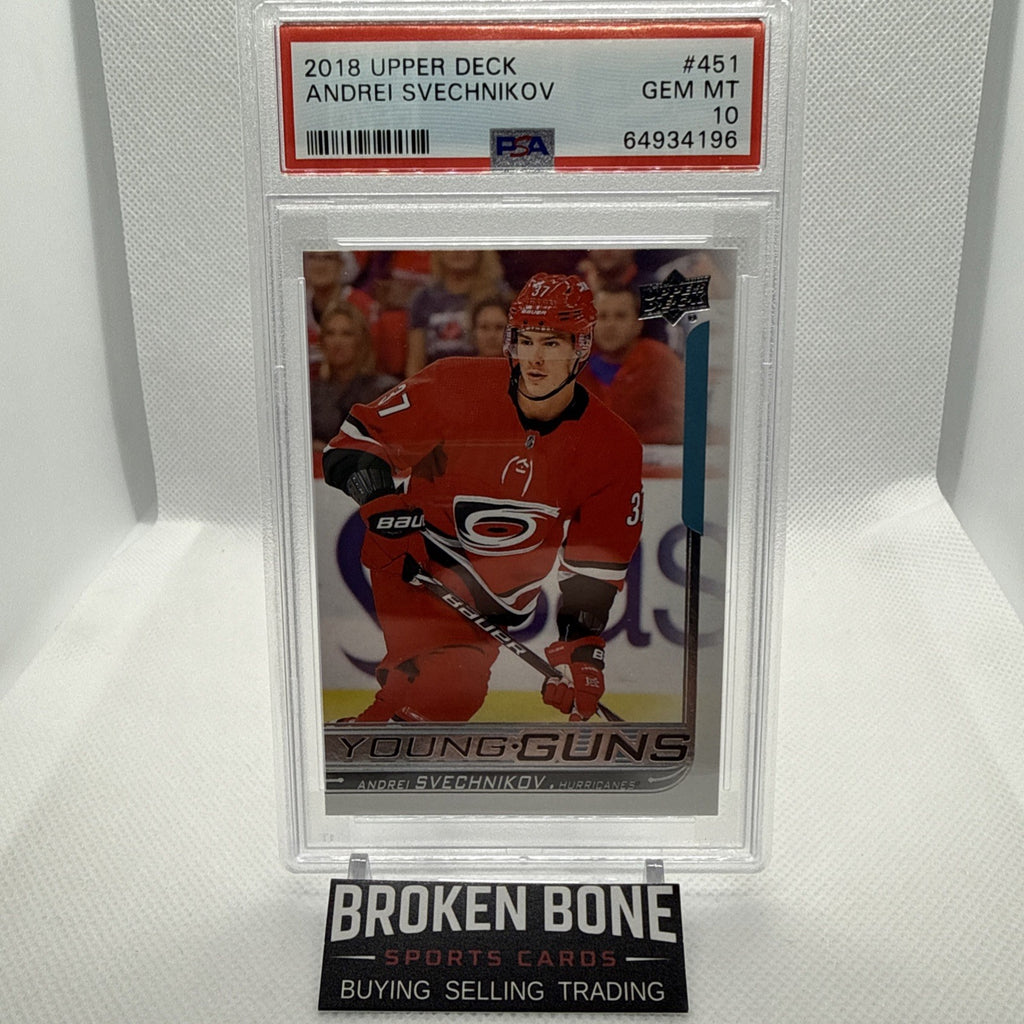 Andrei Svechnikov 2018 Upper Deck Young Guns Rookie PSA 10 Carolina Hurrivanes