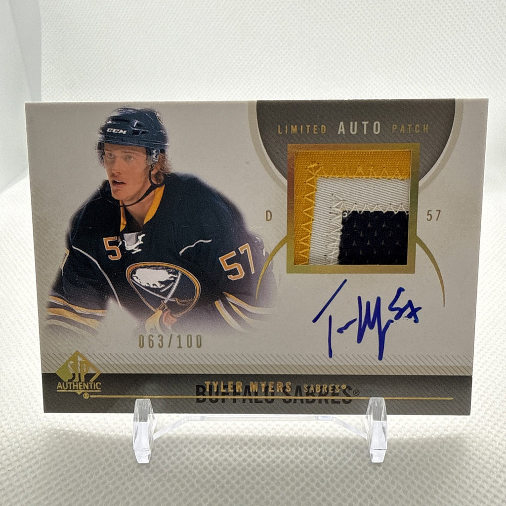 Tyler Myers 2010-11 SP Authentic Limited Auto Material /100 Buffalo Sabres