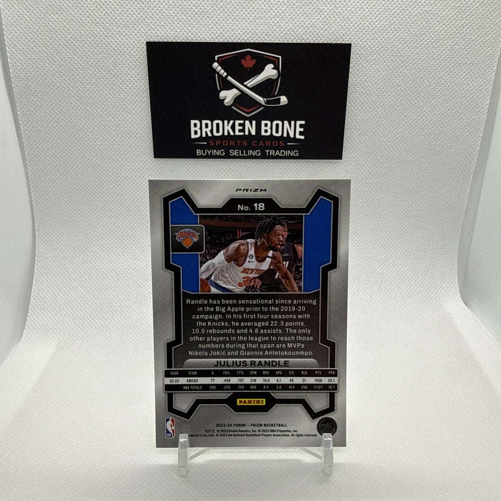Julius Randle 2023-24 Panini Prizm Green Cracked Ice SSP #18 Knicks