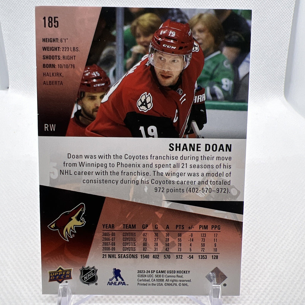 Shane Doan 2023-24 SP Game Used Legend /247 Arizona Coyotes Utah