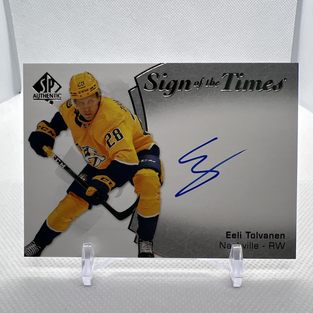 Eeli Tolvanen 2021-22 SP Authentic Sign of the Times Nashville Predators