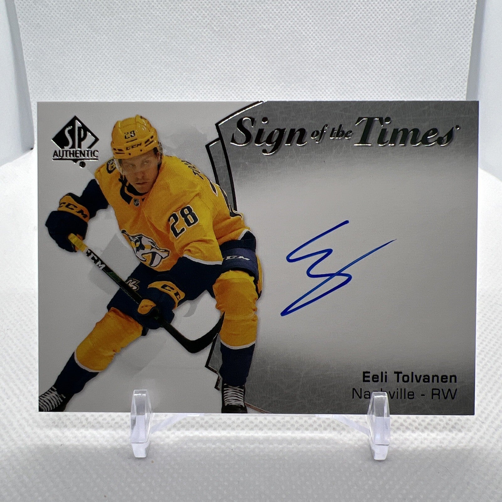 Eeli Tolvanen 2021-22 SP Authentic Sign of the Times Nashville Predators