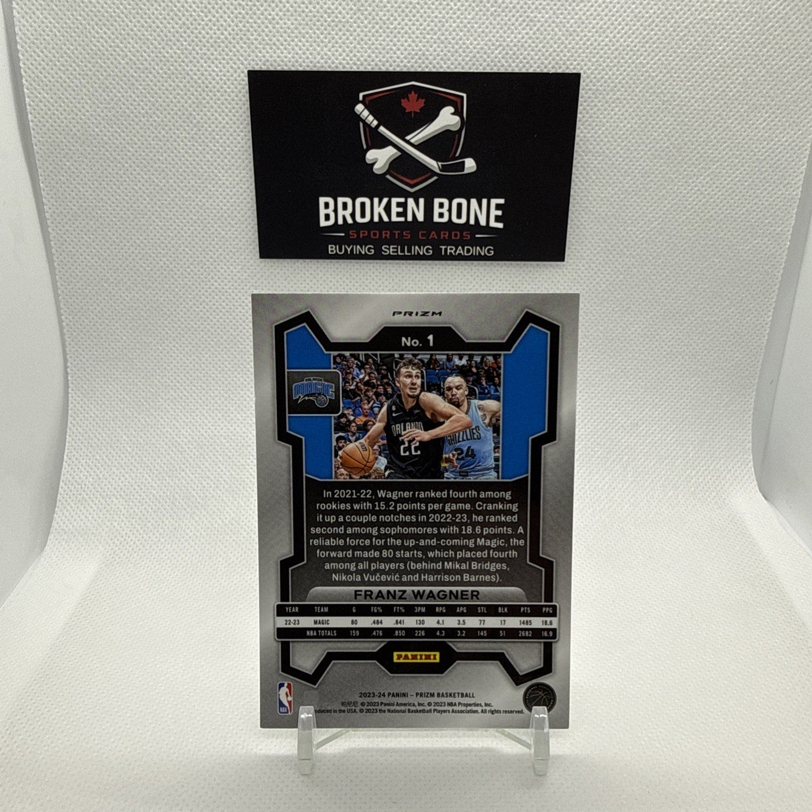 Franz Wagner 2023-24 Panini Prizm Green Cracked Ice SSP #1 Magic