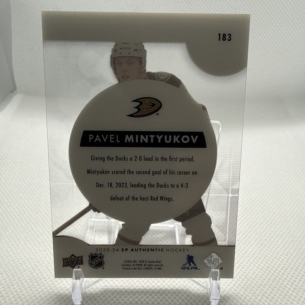 Pavel Mintyukov 2023-24 Future Watch Acetate SSP Anaheim Ducks
