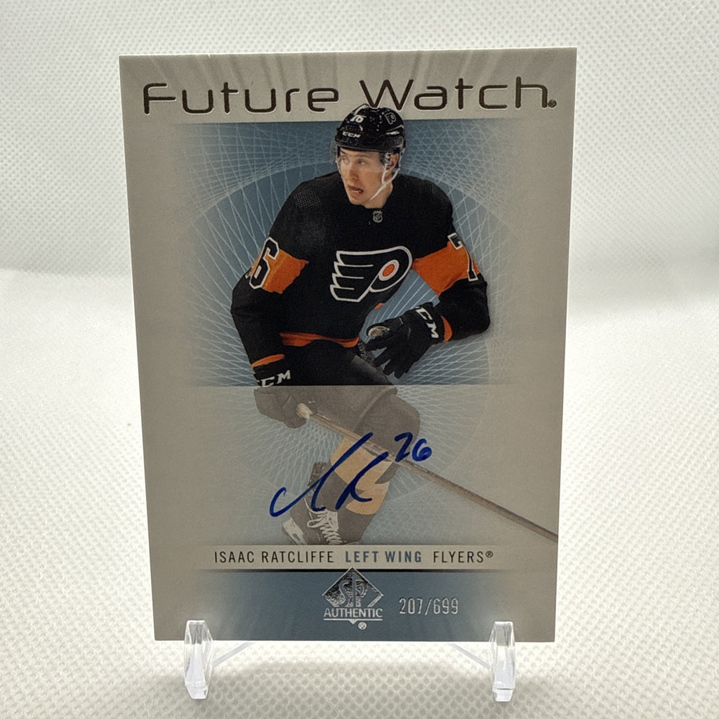 Isaac Ratcliffe 2022-23 SP Authentic Future Watch Auto Retro Philadelphia Flyers