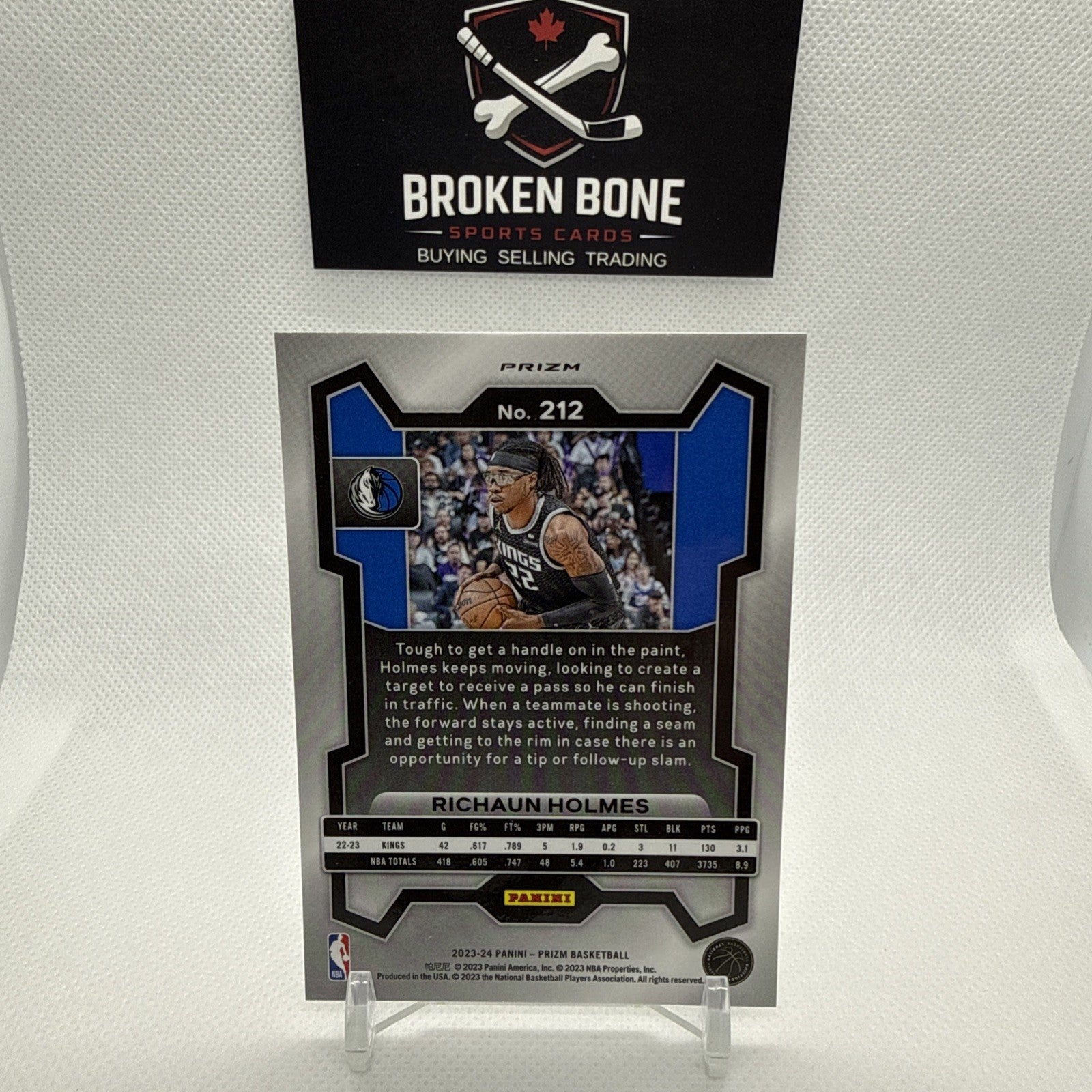Richaun Holmes 2023-24 Panini Prizm Silver Prizm #212 Mavericks