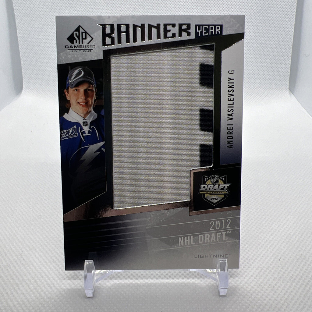 Andrei Vasilevskiy 2023-24 SP Game Used Banner Year NHL Draft 2012 Lightning